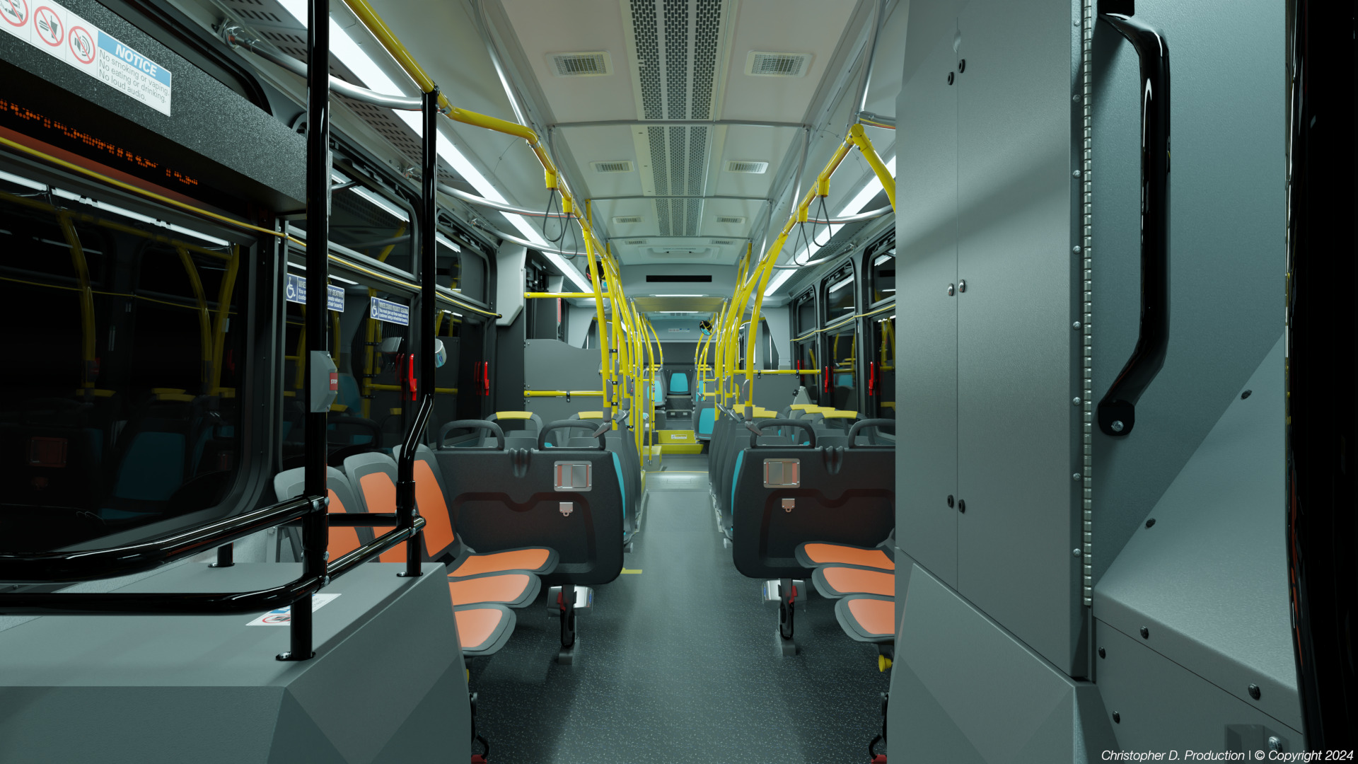 Volvo Group 4th Gen NovaBus LFS Low Floor System Bus PACK 3D model_24