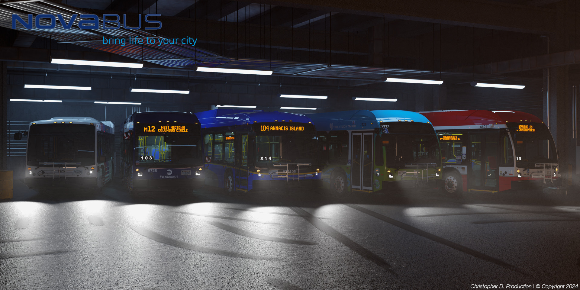 Volvo Group 4th Gen NovaBus LFS Low Floor System Bus PACK 3D model_37
