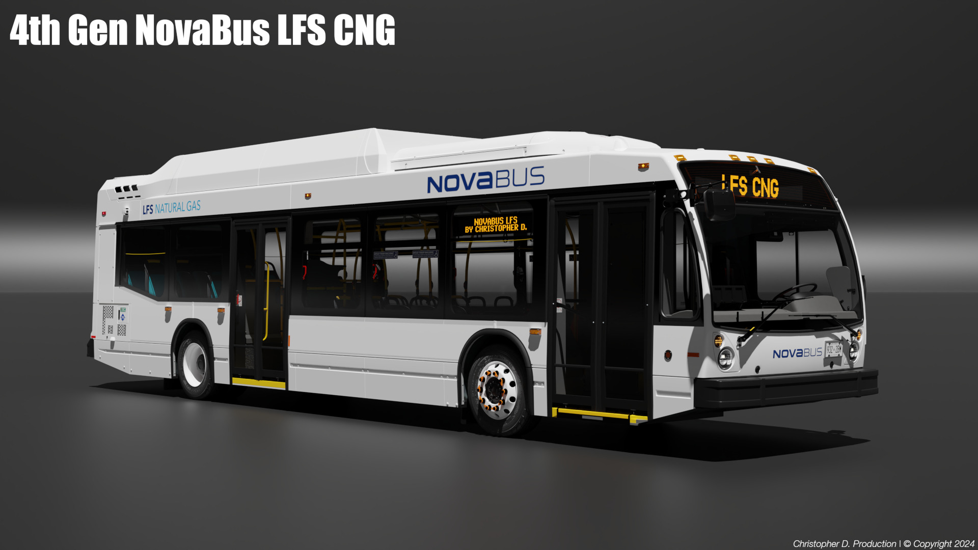Volvo Group 4th Gen NovaBus LFS Low Floor System Bus PACK 3D model_7