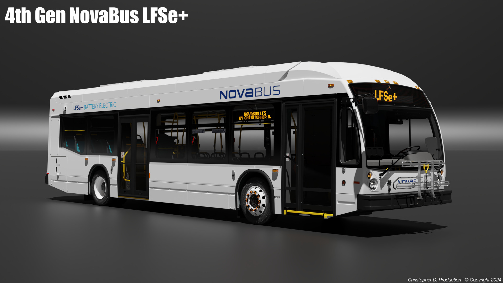 Volvo Group 4th Gen NovaBus LFS Low Floor System Bus PACK 3D model_13