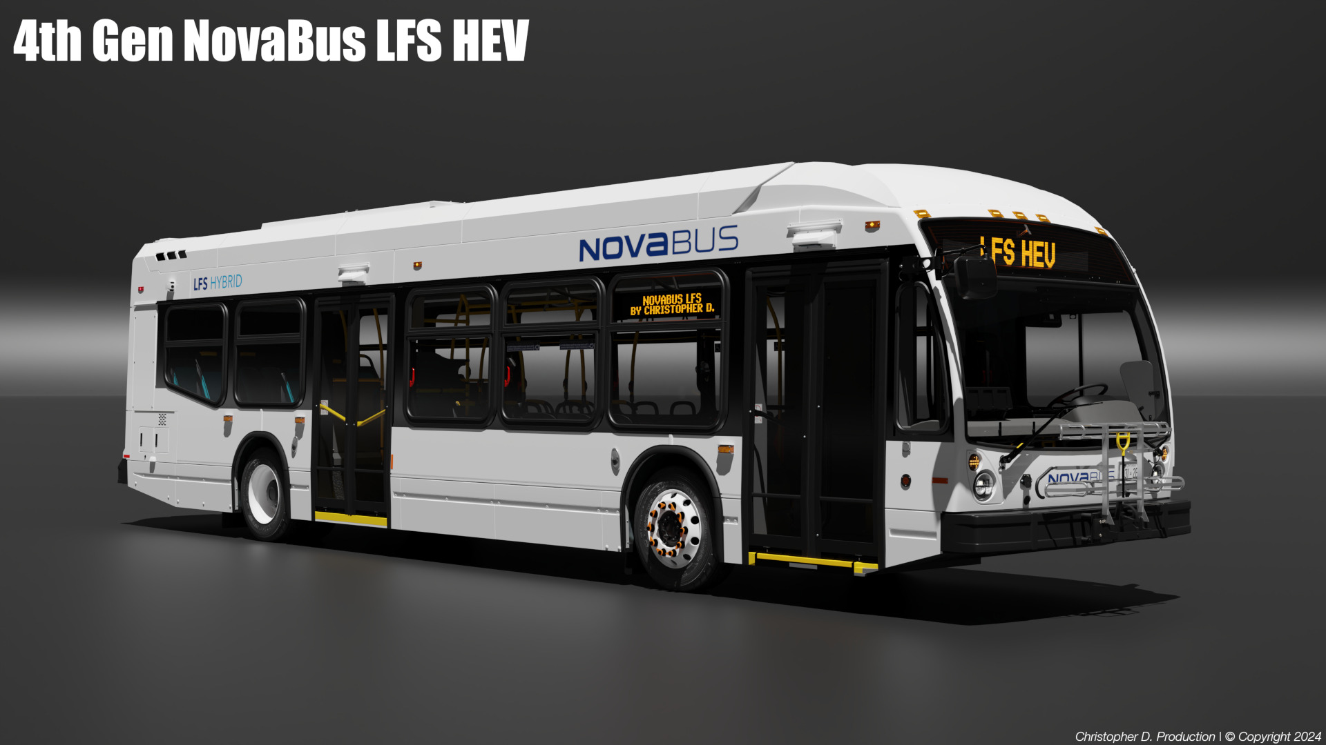 Volvo Group 4th Gen NovaBus LFS Low Floor System Bus PACK 3D model_4