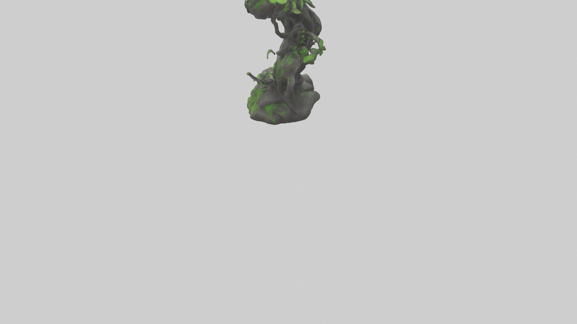 Organic Growth Tangle statue model 3D model_3
