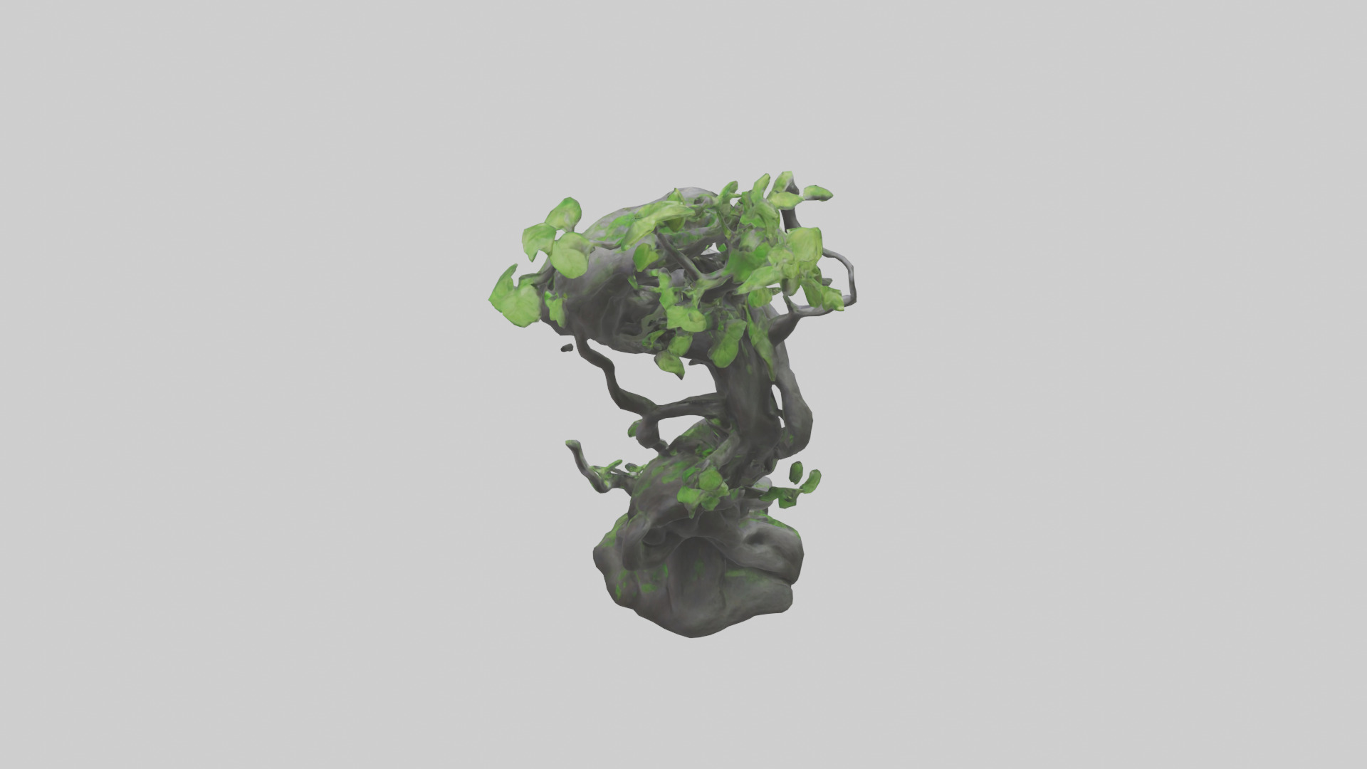 Organic Growth Tangle statue model 3D model_15