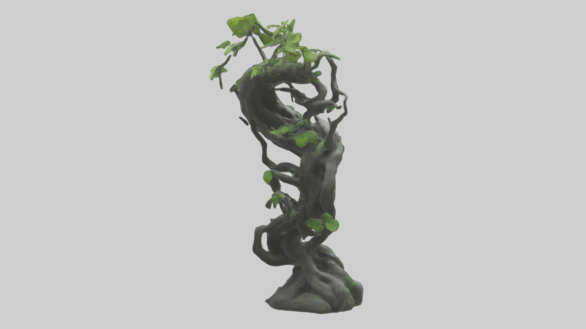 Organic Growth Tangle statue model 3D model_2