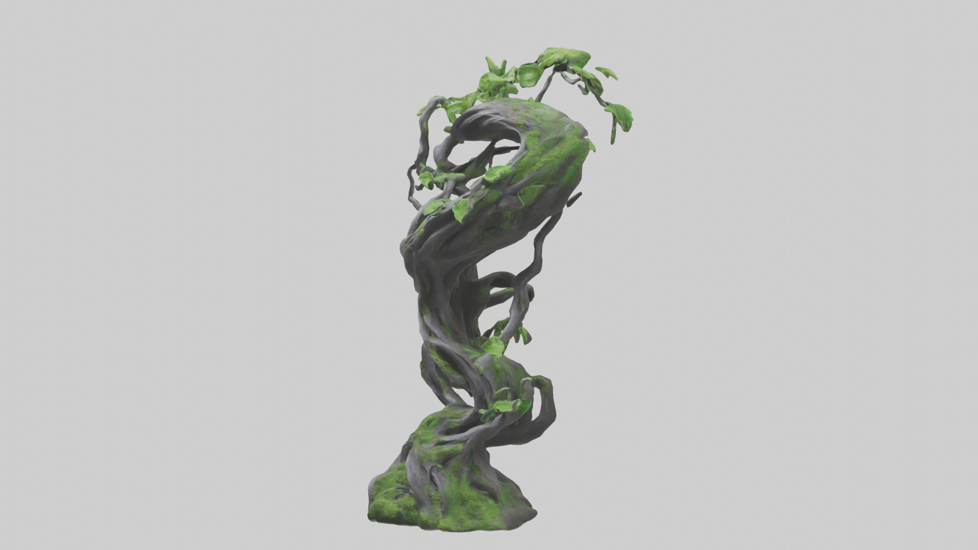 Organic Growth Tangle statue model 3D model_10