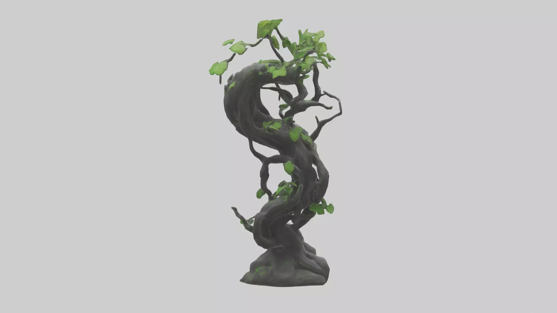 Organic Growth Tangle statue model 3D model_0