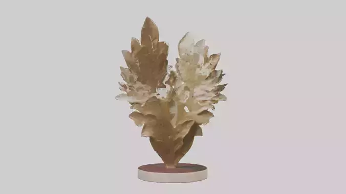 Organic Leaf Pattern Sculpture model