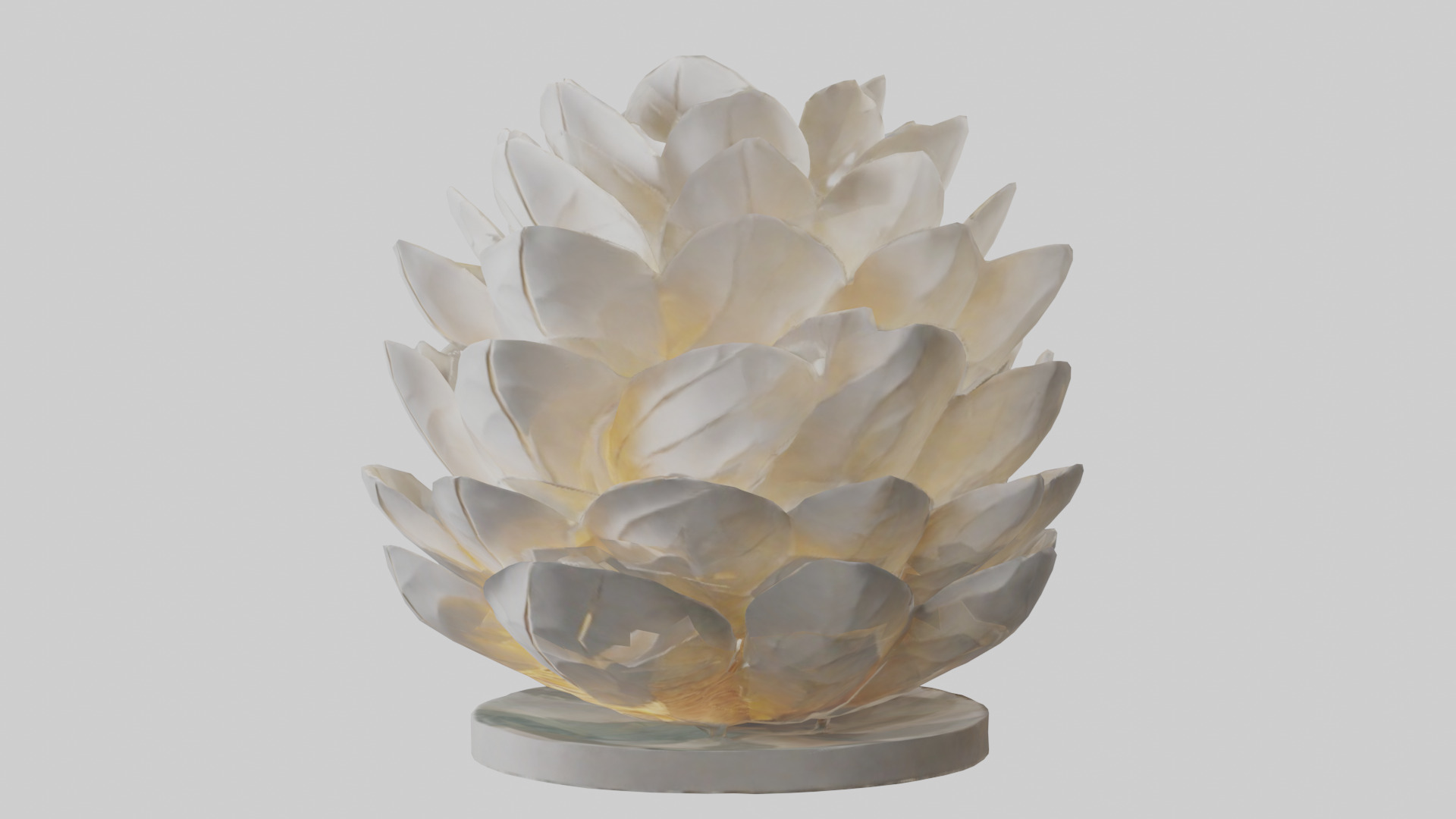 Organic Petal Design statue model 3D model_8