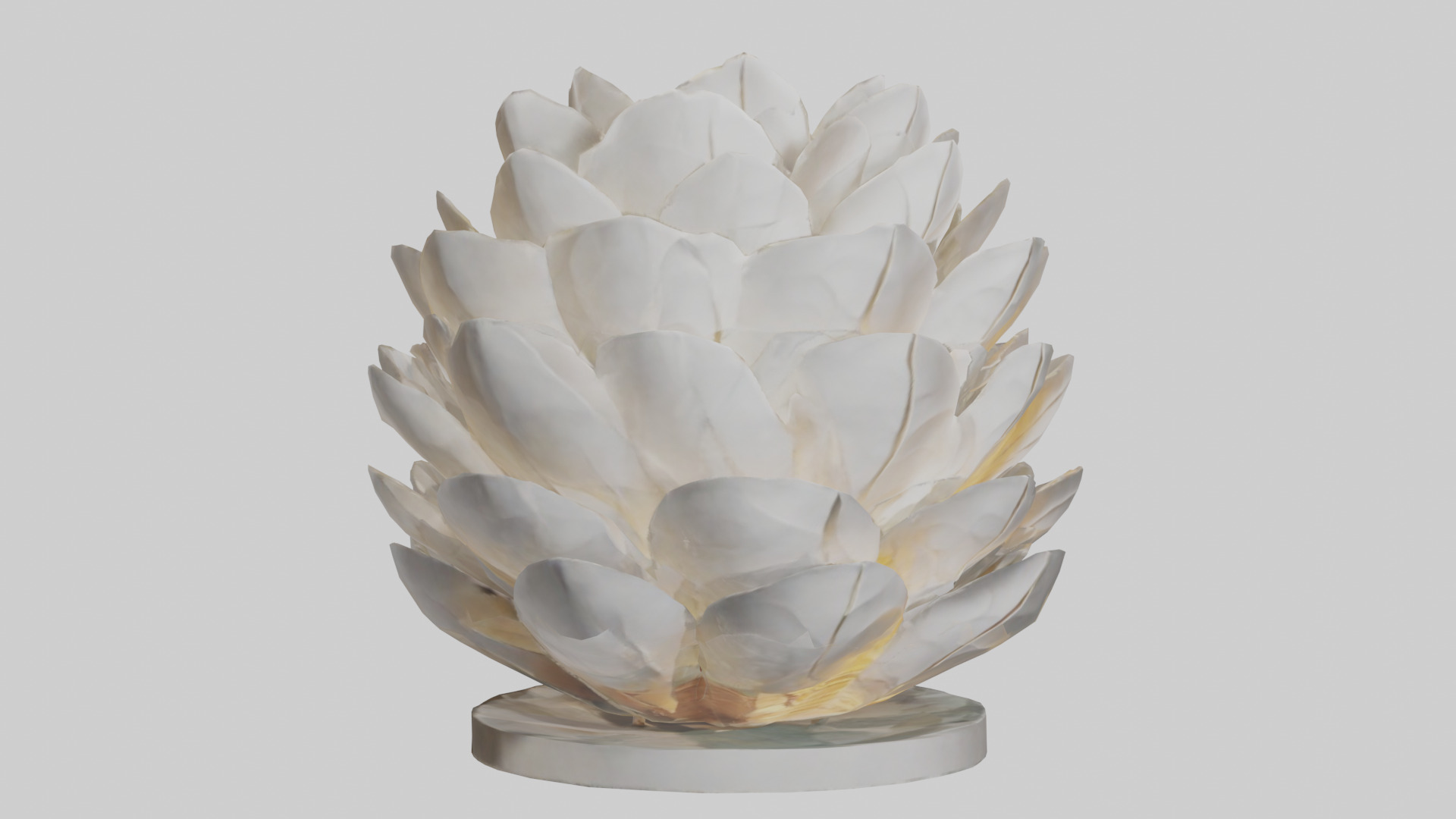 Organic Petal Design statue model 3D model_11