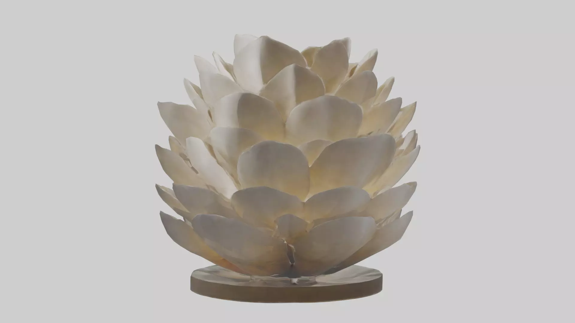Organic Petal Design statue model 3D model_0