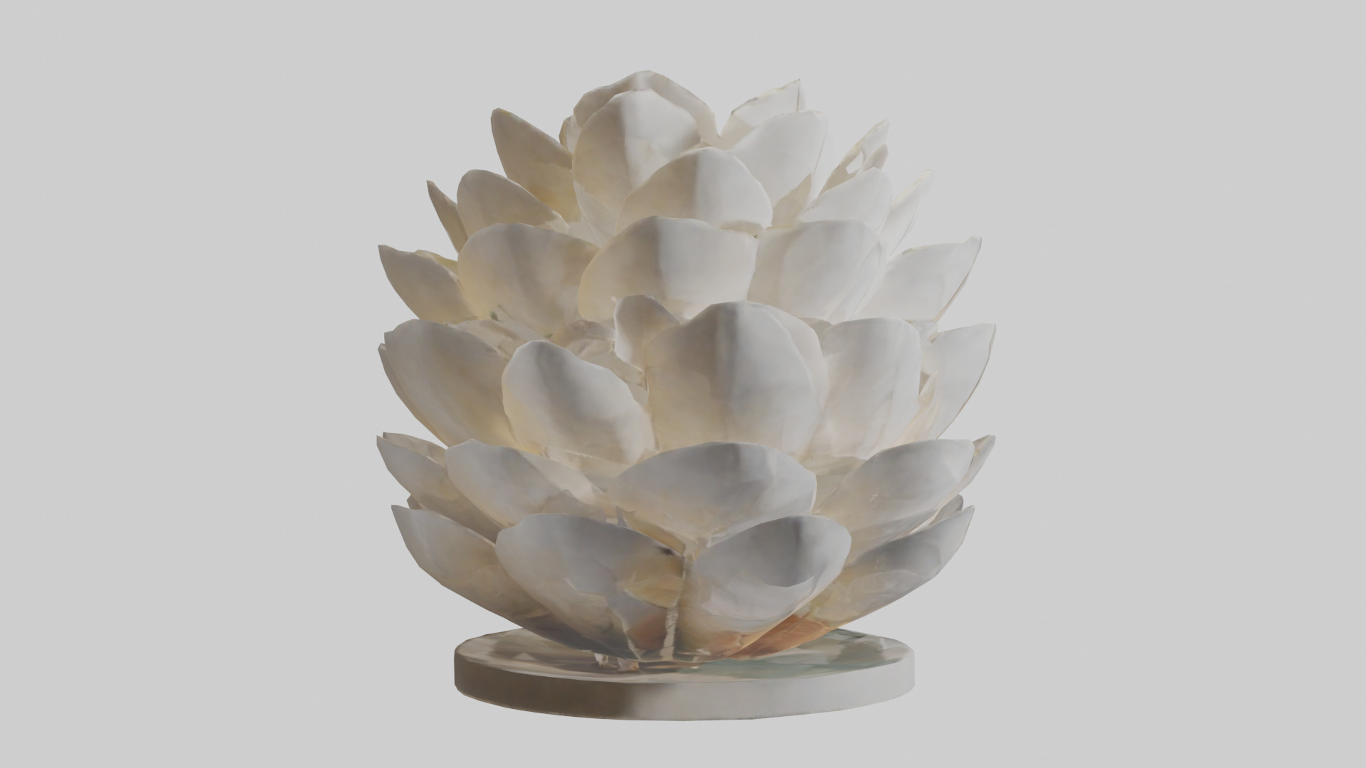 Organic Petal Design statue model 3D model_13