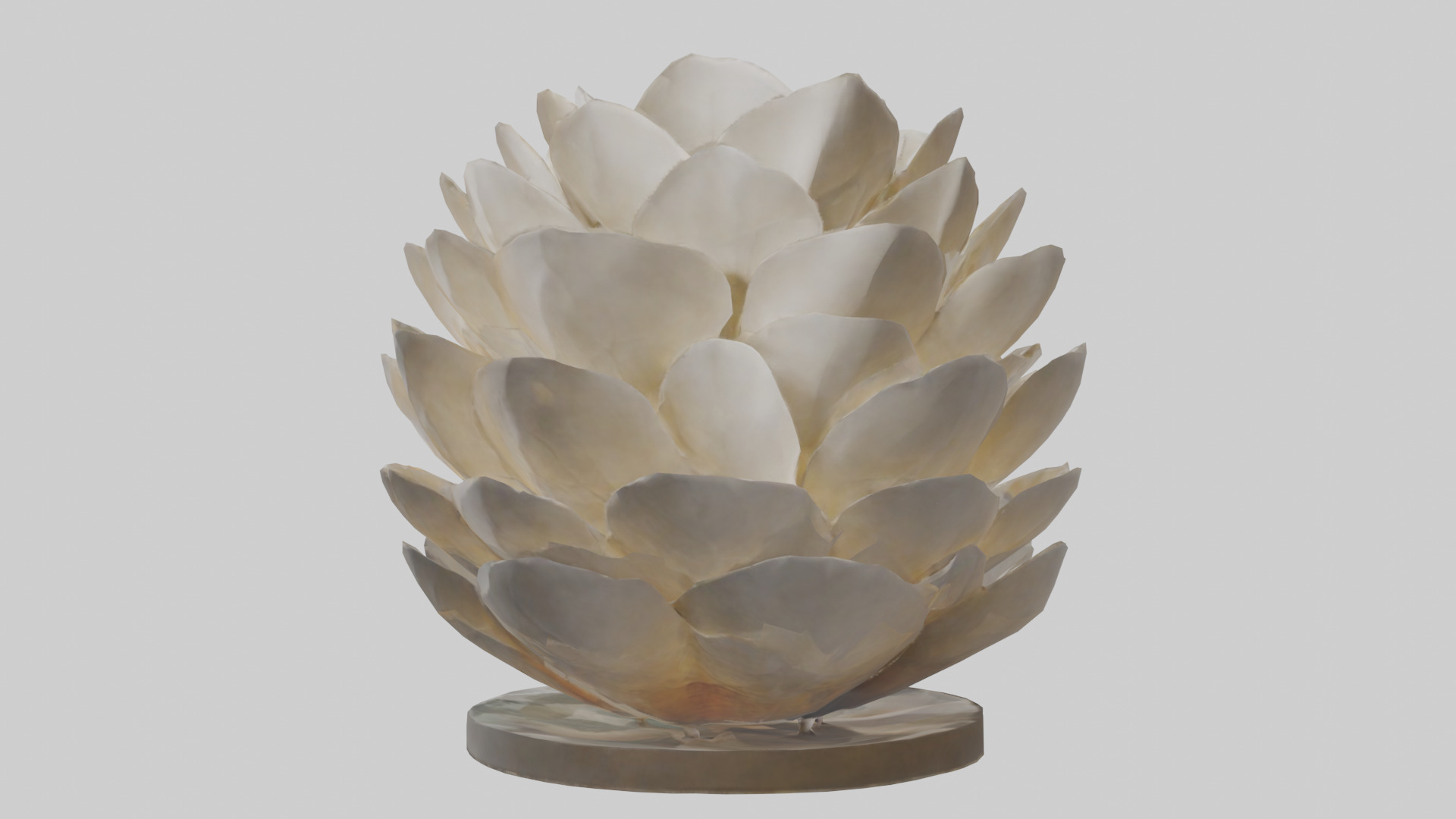 Organic Petal Design statue model 3D model_1