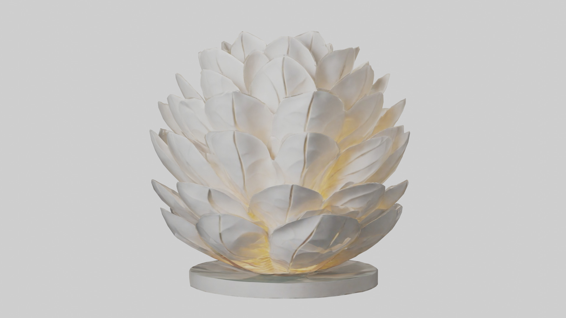 Organic Petal Design statue model 3D model_9