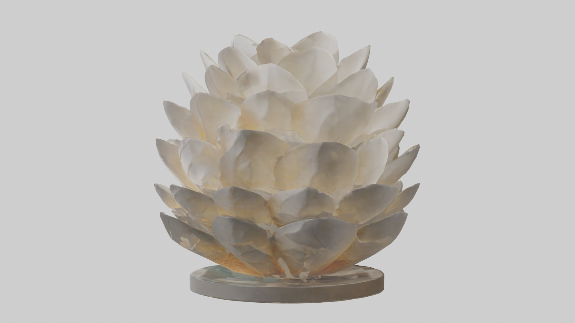 Organic Petal Design statue model 3D model_12