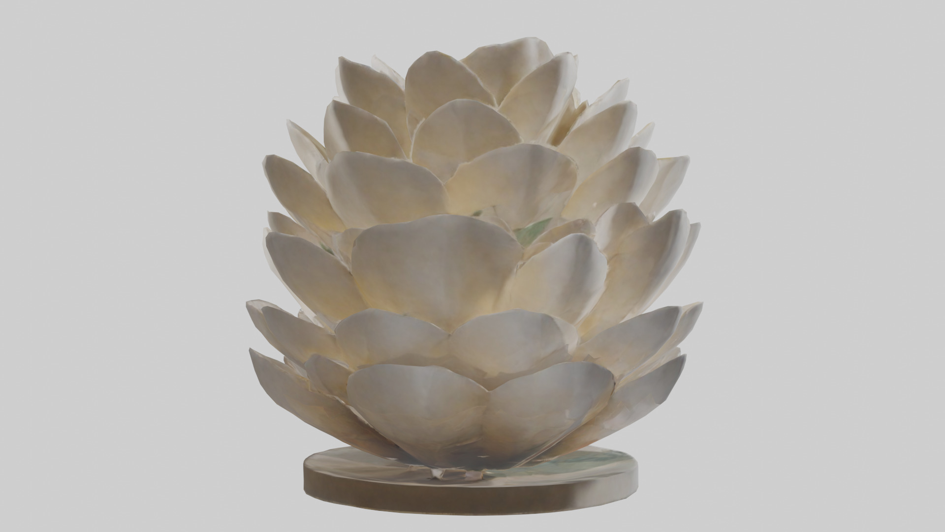 Organic Petal Design statue model 3D model_2