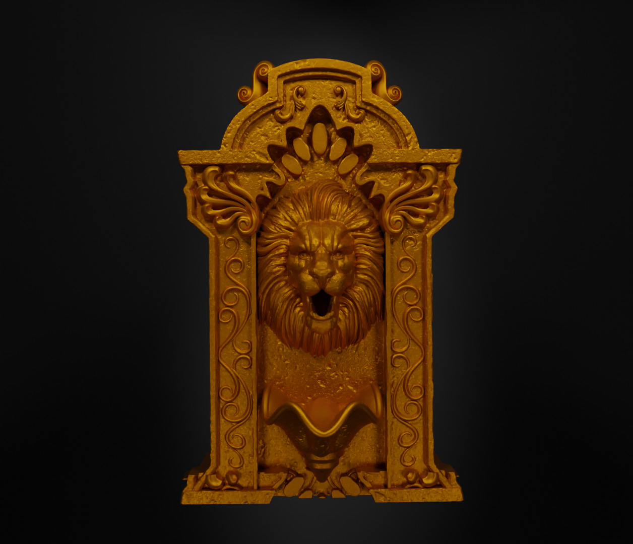 Lion Book Nook - Animal Lion Bookend - Lion Book Prop 3D print model_21