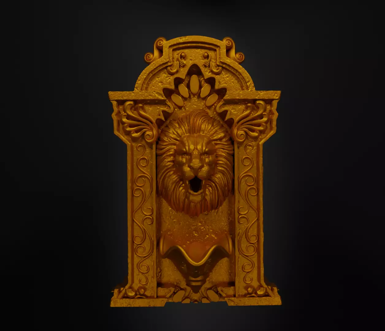 Lion Book Nook - Animal Lion Bookend - Lion Book Prop 3D print model_0