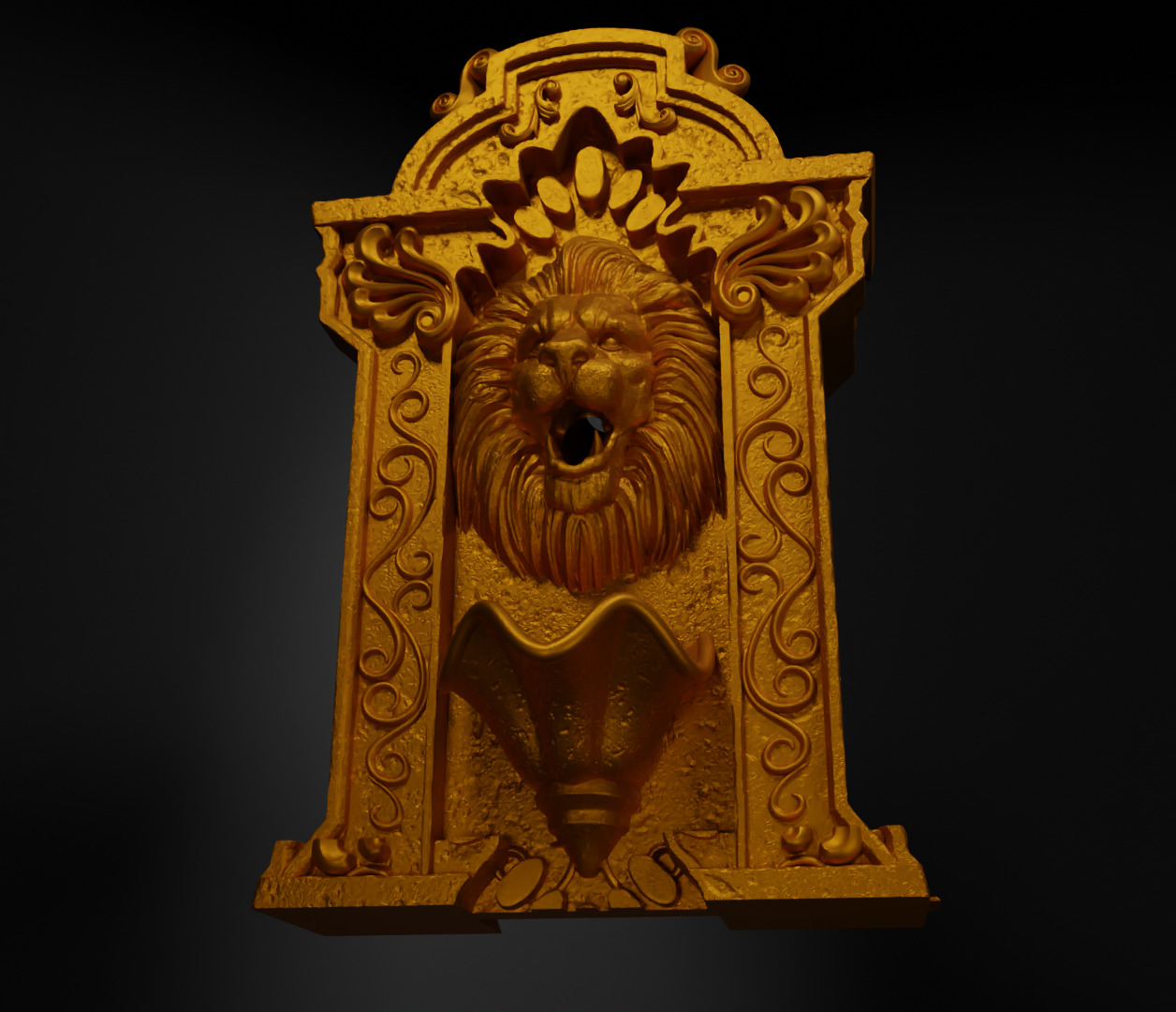Lion Book Nook - Animal Lion Bookend - Lion Book Prop 3D print model_54