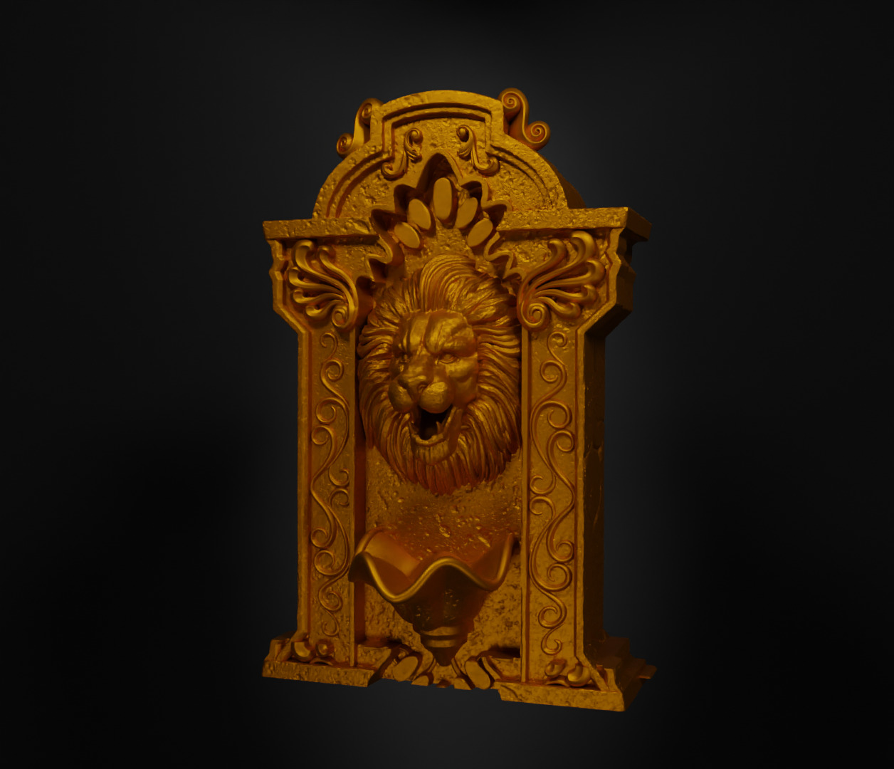 Lion Book Nook - Animal Lion Bookend - Lion Book Prop 3D print model_28