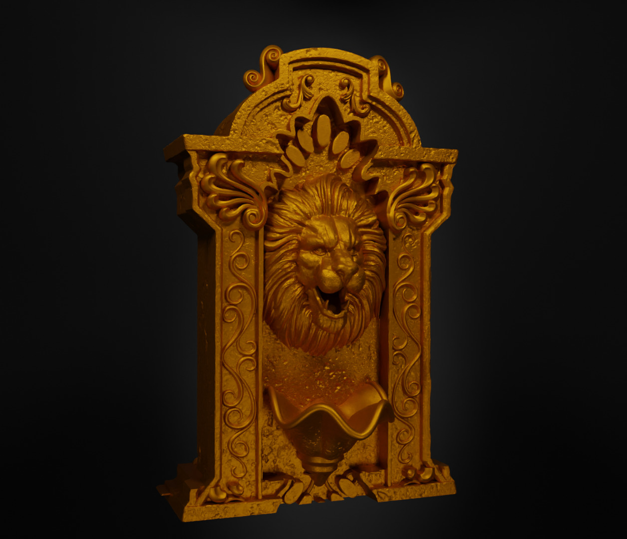 Lion Book Nook - Animal Lion Bookend - Lion Book Prop 3D print model_24