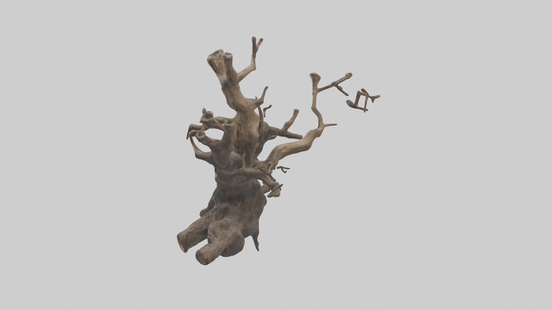 Organic Roots Sculpture statue model 3D model_12