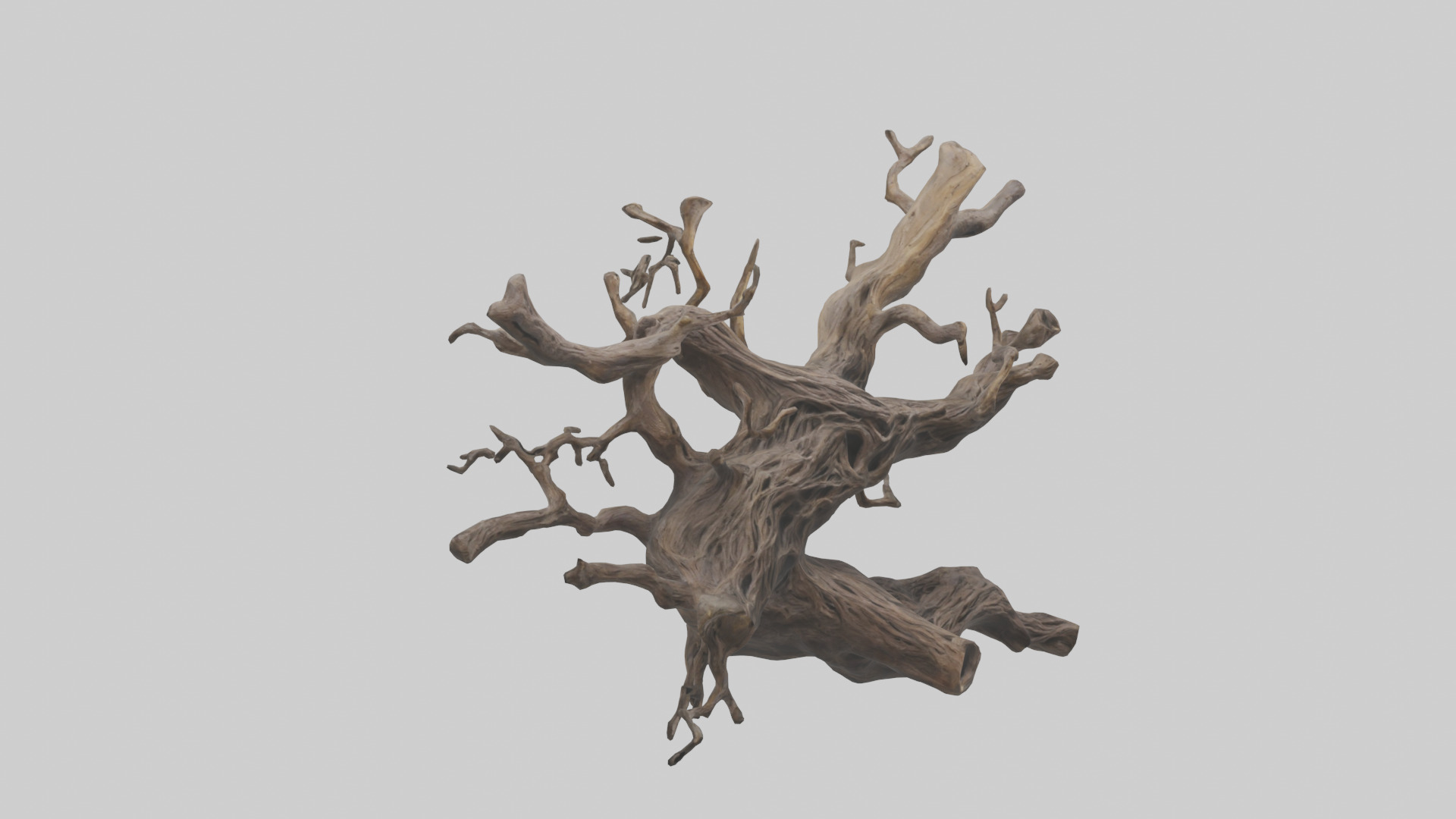 Organic Roots Sculpture statue model 3D model_11