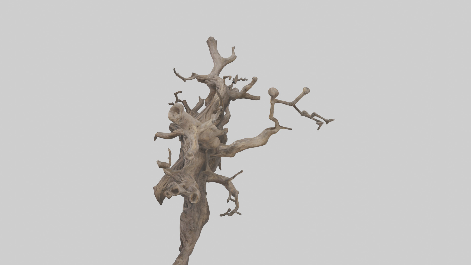 Organic Roots Sculpture statue model 3D model_17