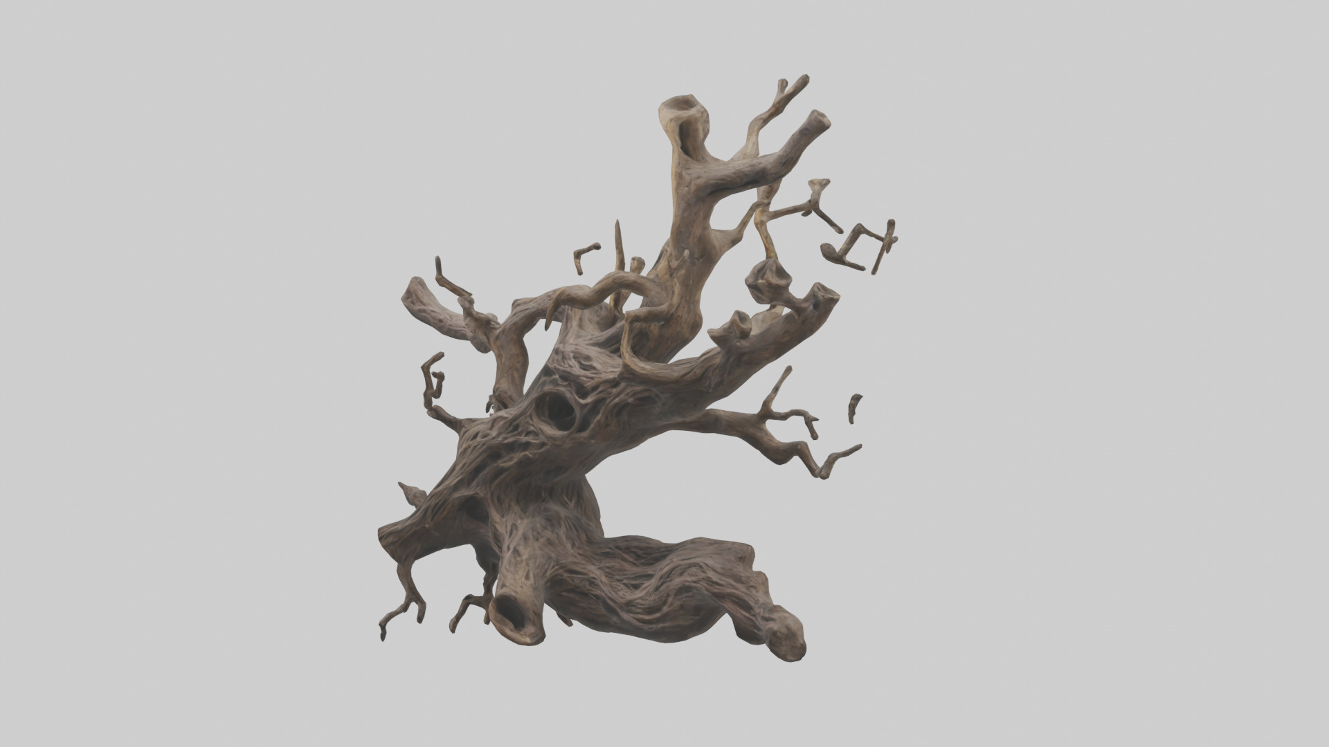 Organic Roots Sculpture statue model 3D model_10