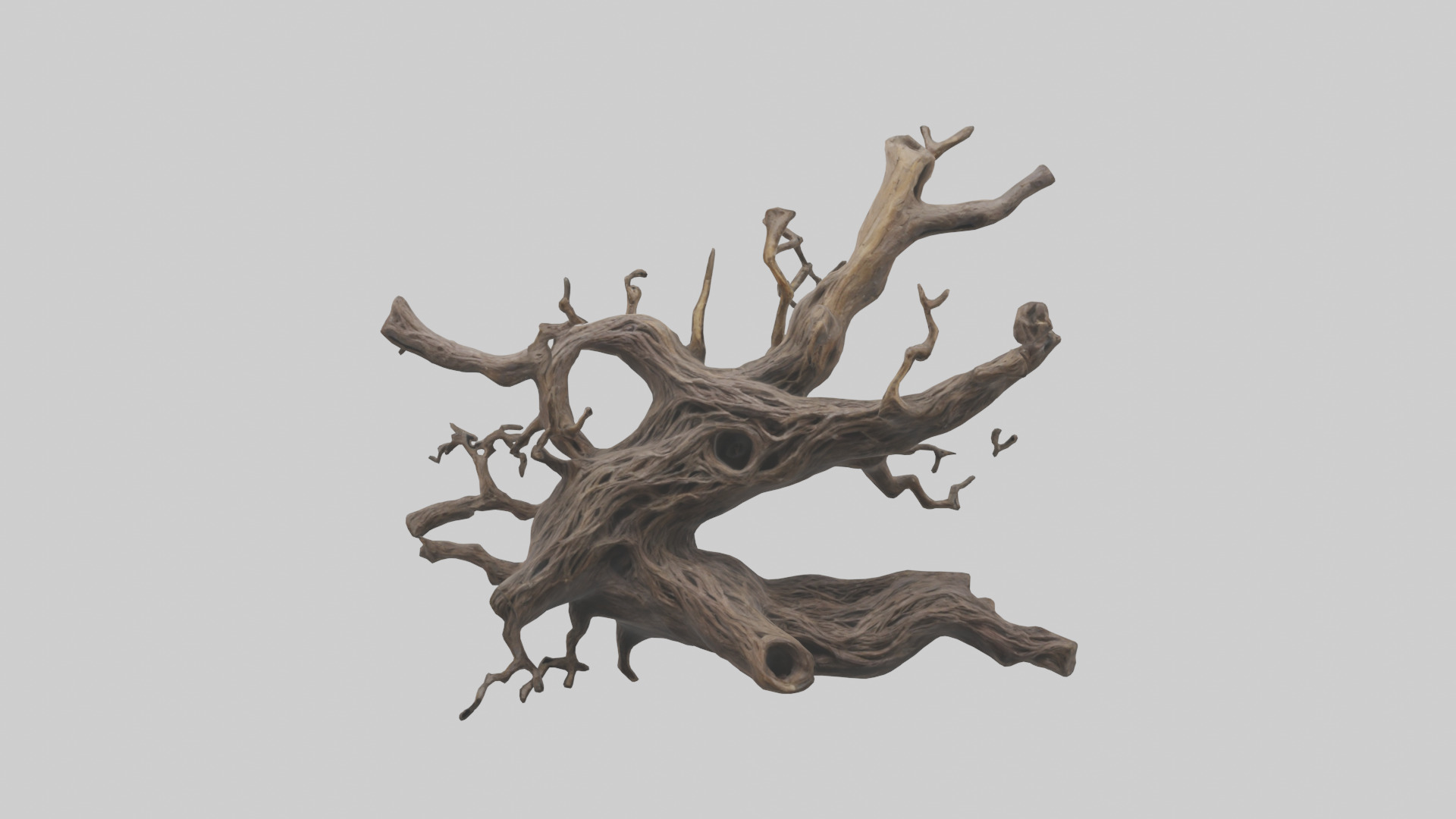 Organic Roots Sculpture statue model 3D model_9