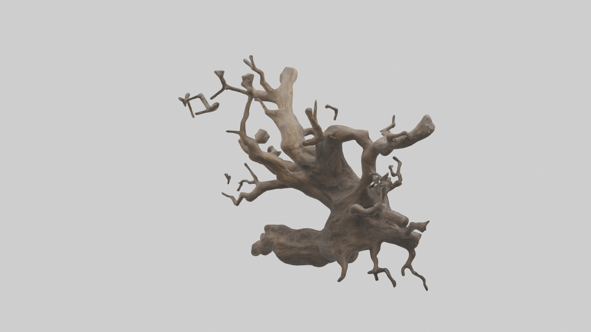 Organic Roots Sculpture statue model 3D model_2