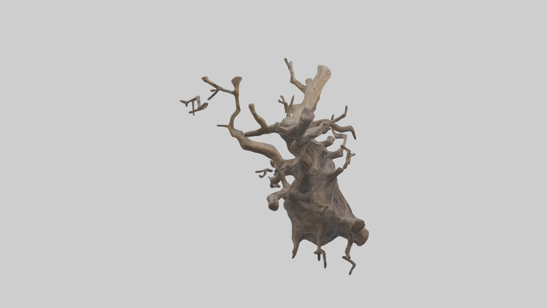 Organic Roots Sculpture statue model 3D model_13