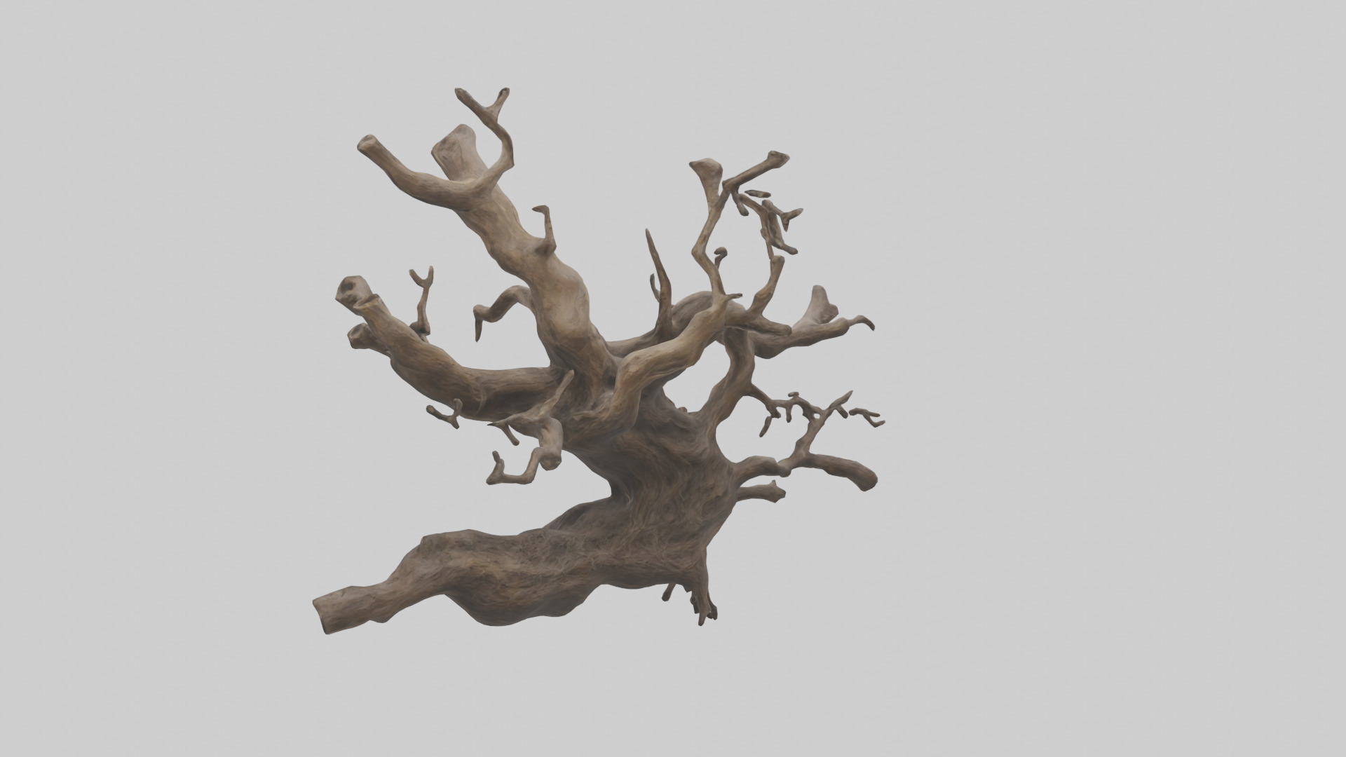 Organic Roots Sculpture statue model 3D model_1