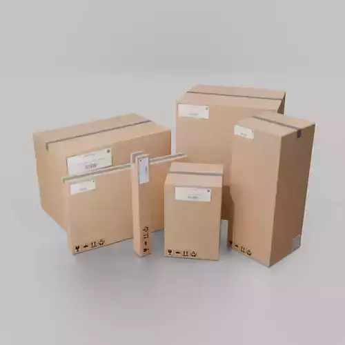 Heavy-Duty and Compact Cardboard Box - Rigged and Customizable 3D Model Collection