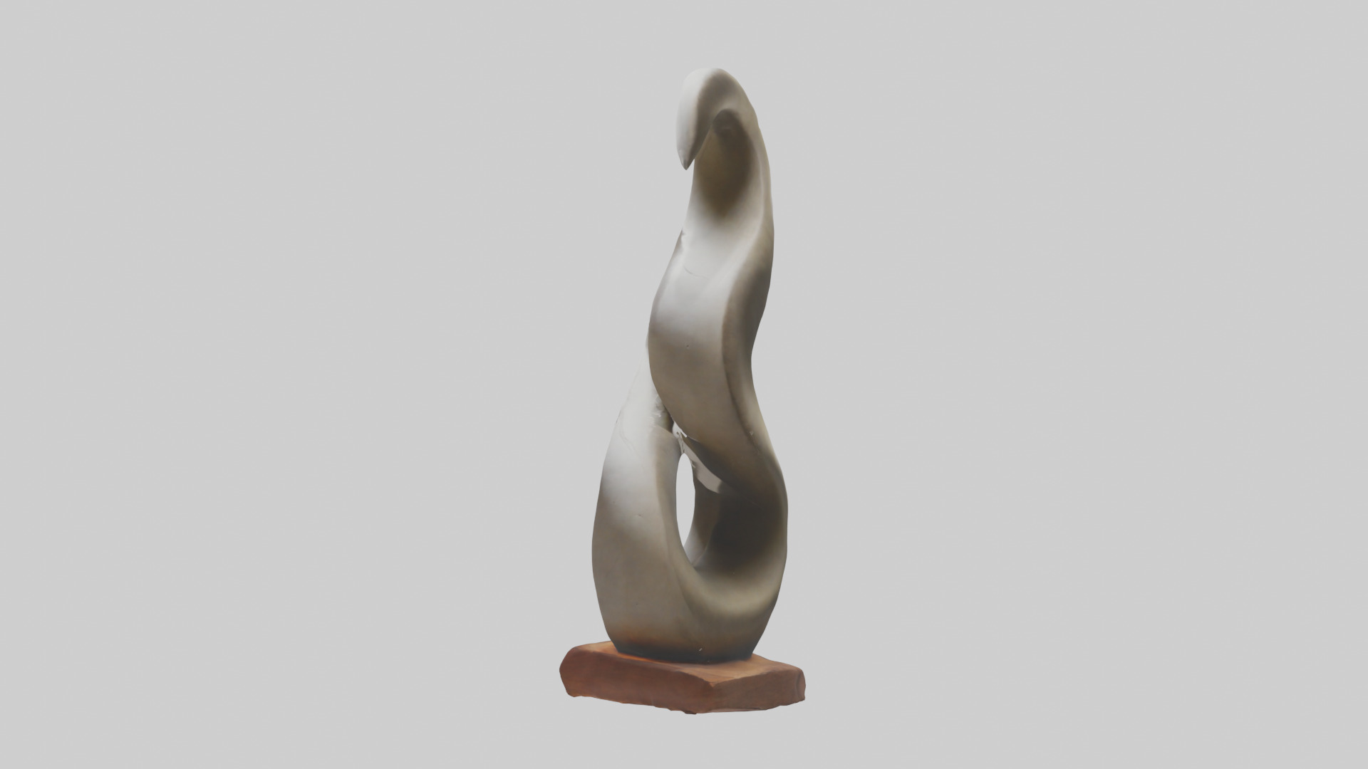Organic Spiral Sculpture statue model 3D model_12