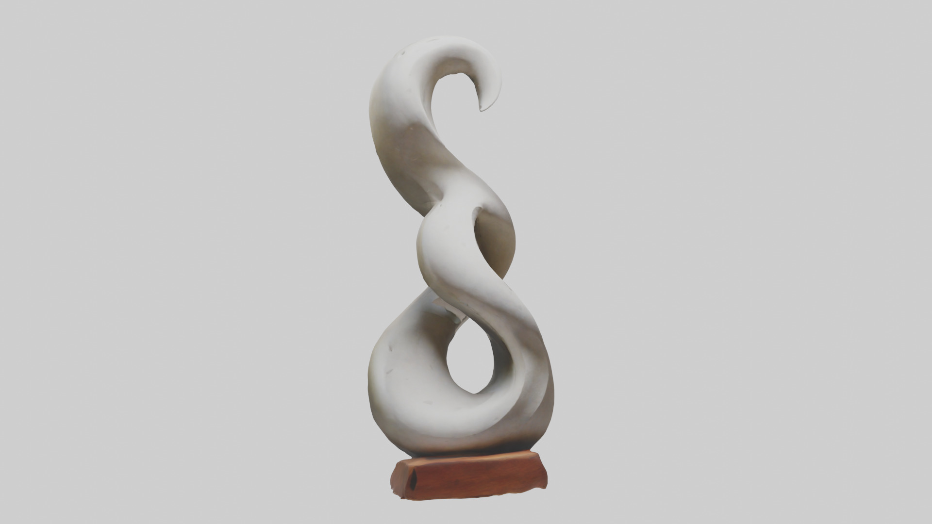 Organic Spiral Sculpture statue model 3D model_7