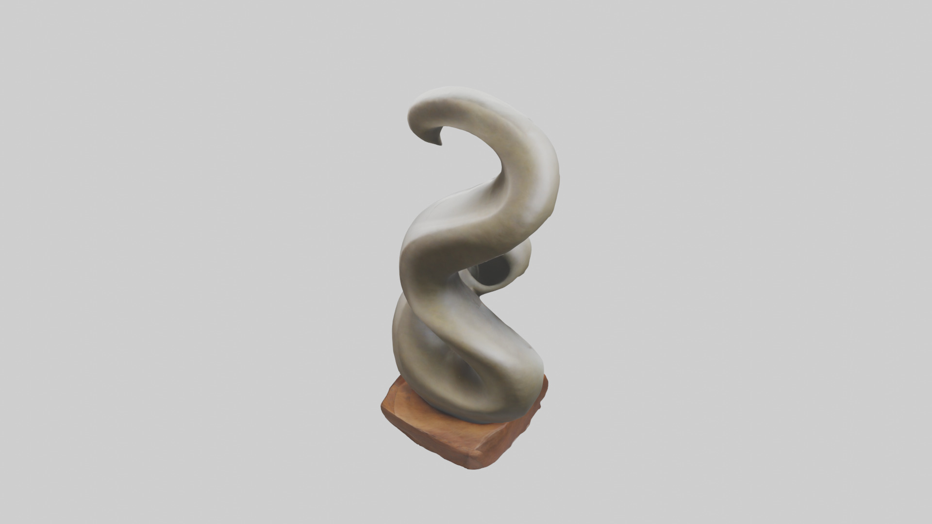 Organic Spiral Sculpture statue model 3D model_15
