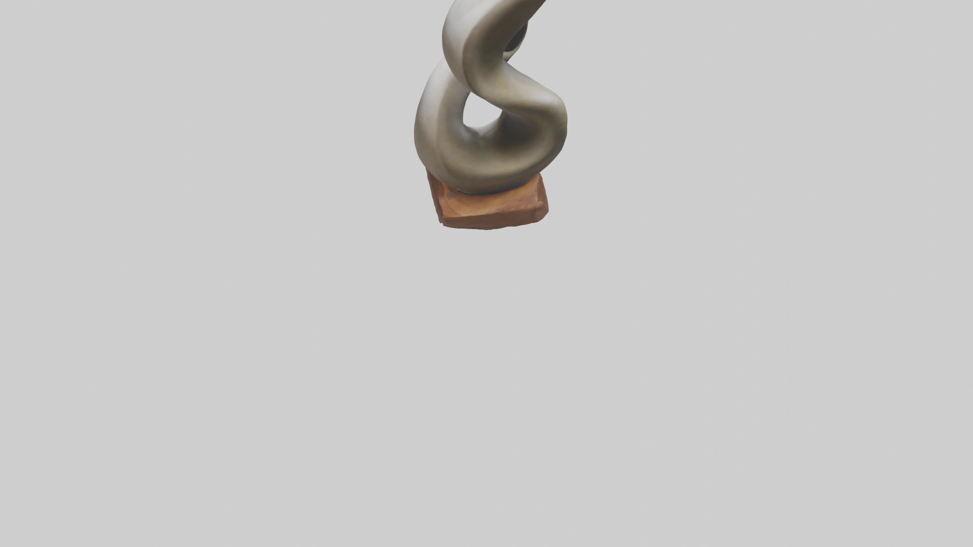Organic Spiral Sculpture statue model 3D model_3