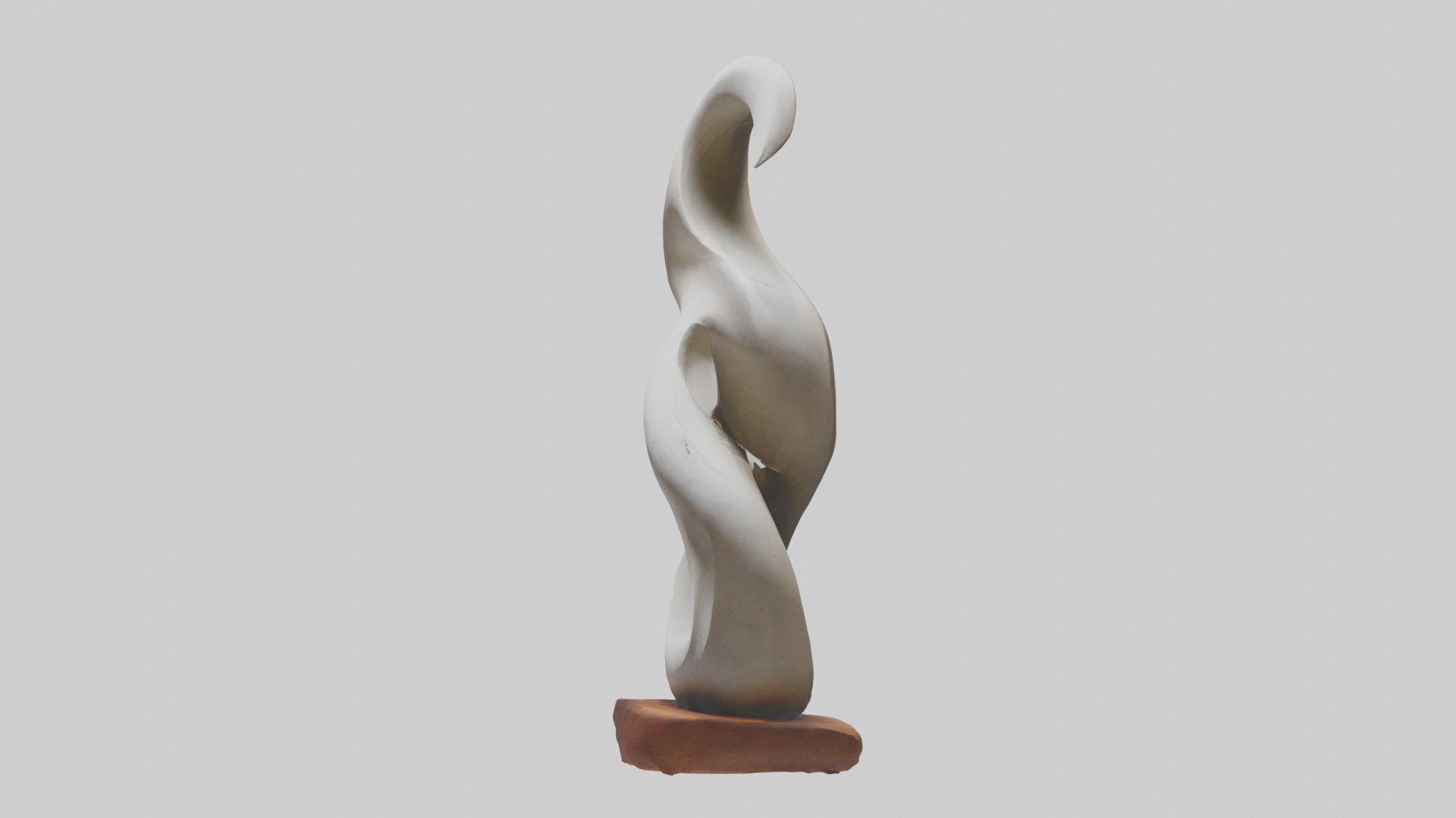 Organic Spiral Sculpture statue model 3D model_8