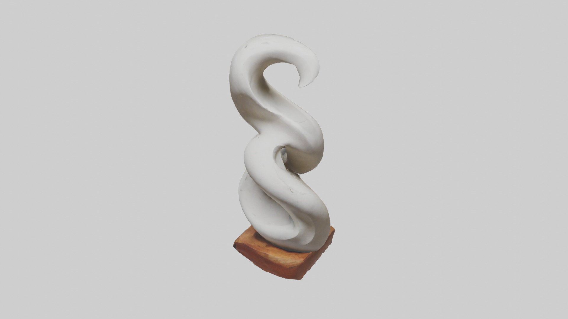 Organic Spiral Sculpture statue model 3D model_16