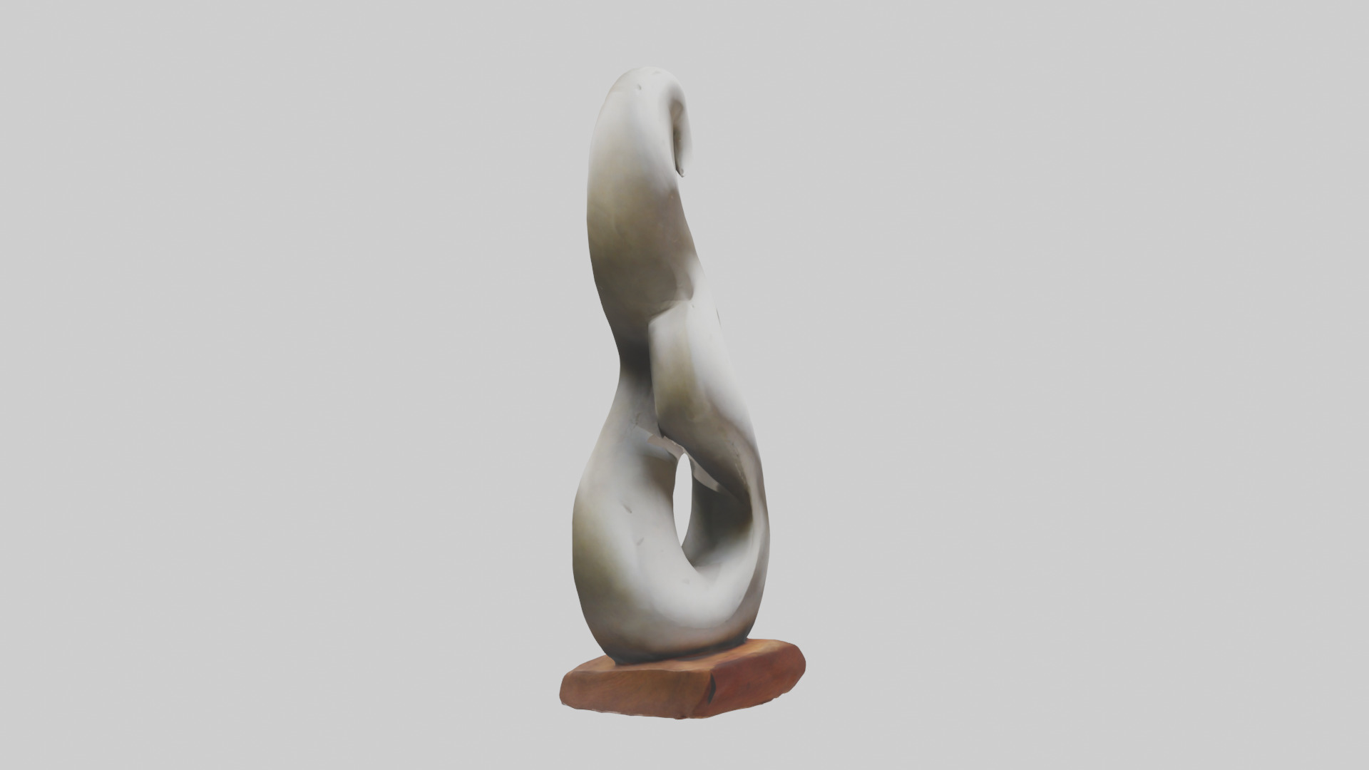 Organic Spiral Sculpture statue model 3D model_13