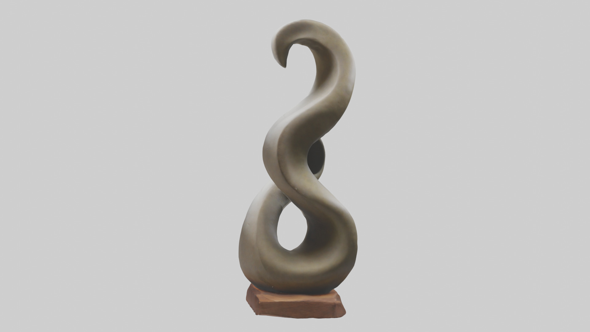 Organic Spiral Sculpture statue model 3D model_1