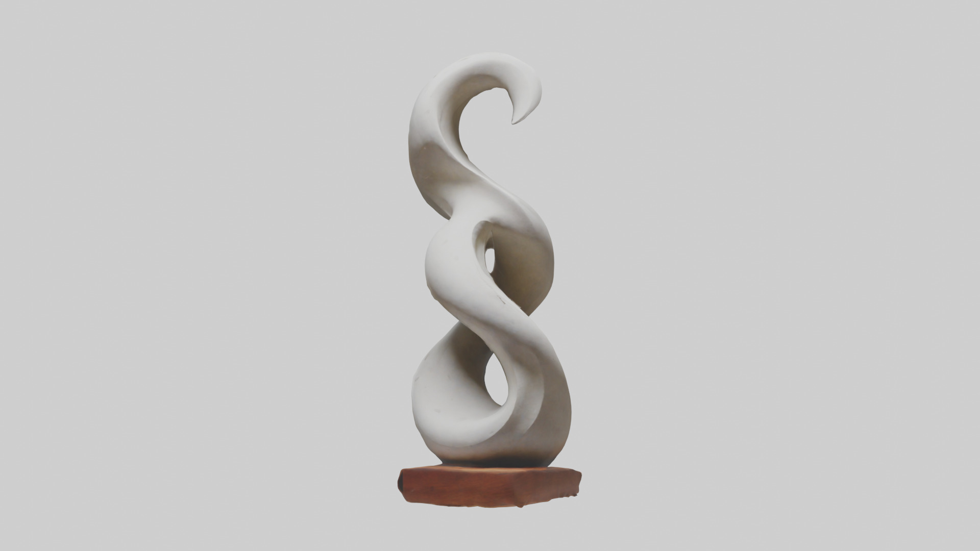 Organic Spiral Sculpture statue model 3D model_9