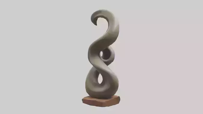Organic Spiral Sculpture statue model