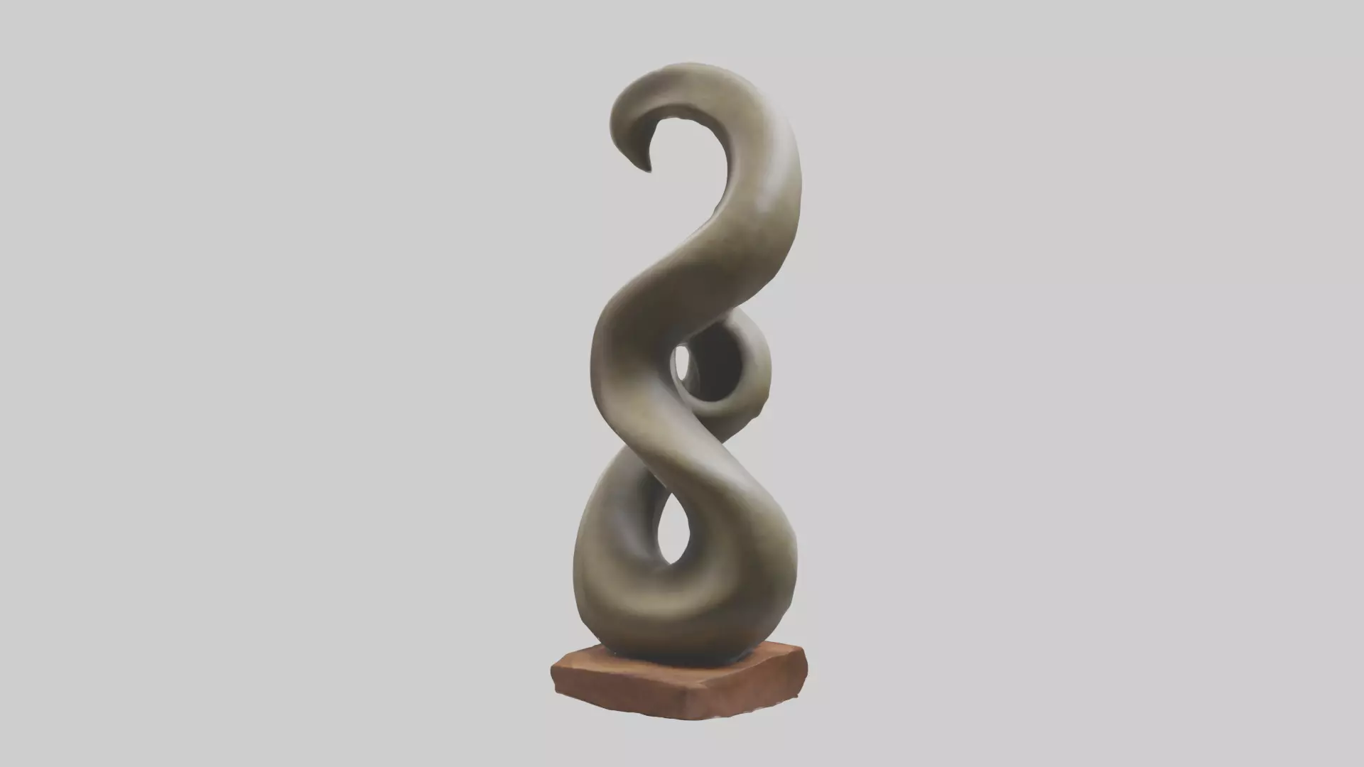 Organic Spiral Sculpture statue model 3D model_0