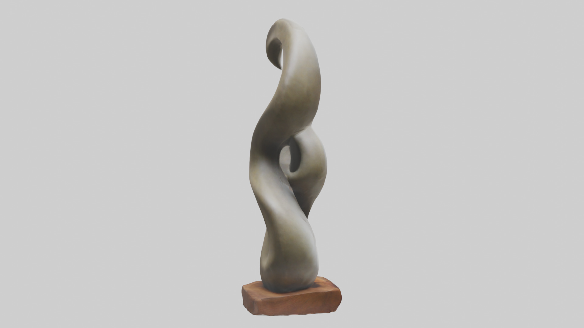 Organic Spiral Sculpture statue model 3D model_2