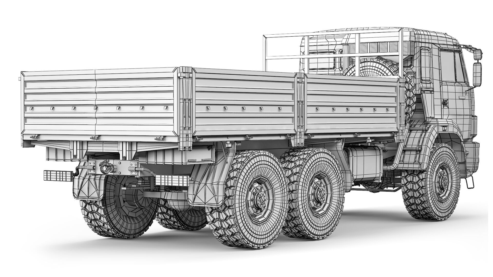 Kamaz 43118 flatbed 2017 3D model | CGTrader
