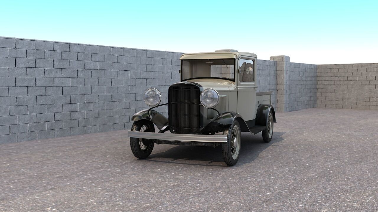 Classic Pickup 3D model_4