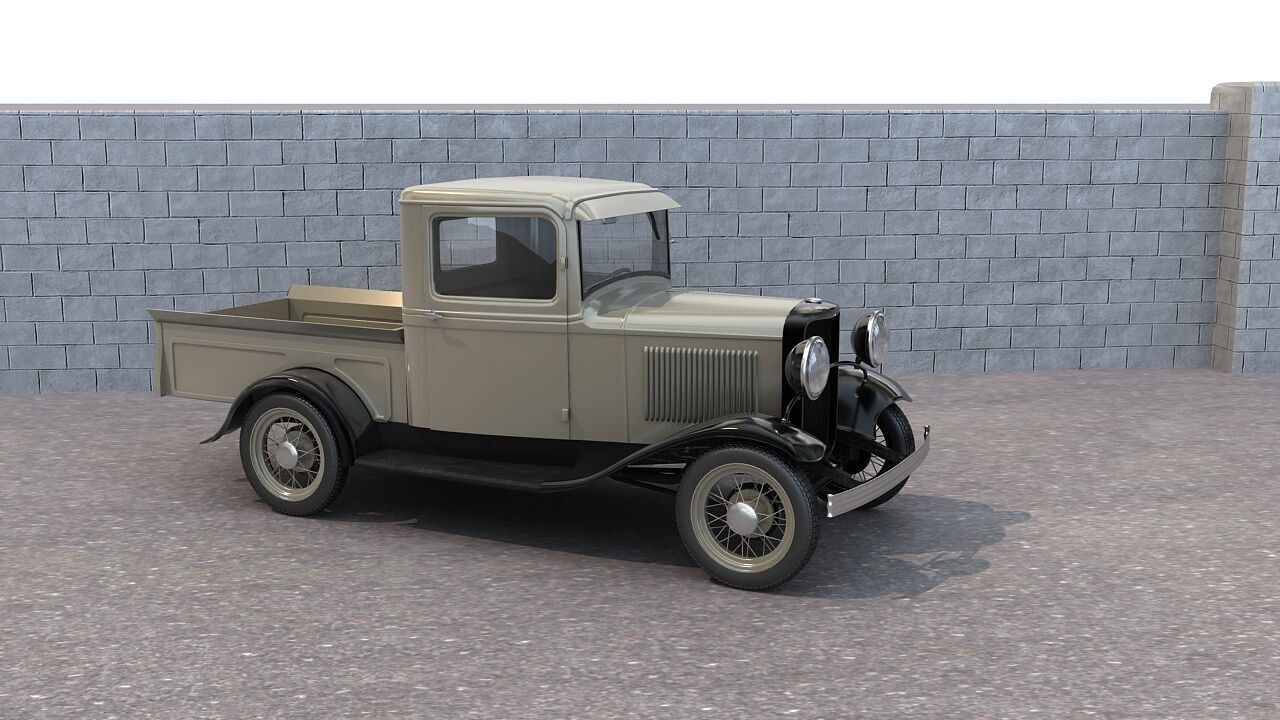 Classic Pickup 3D model_3