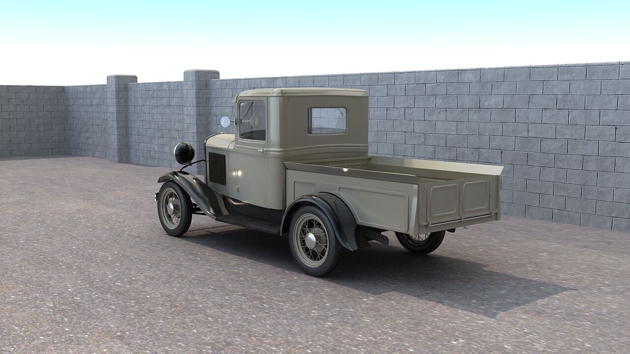 Classic Pickup 3D model_1