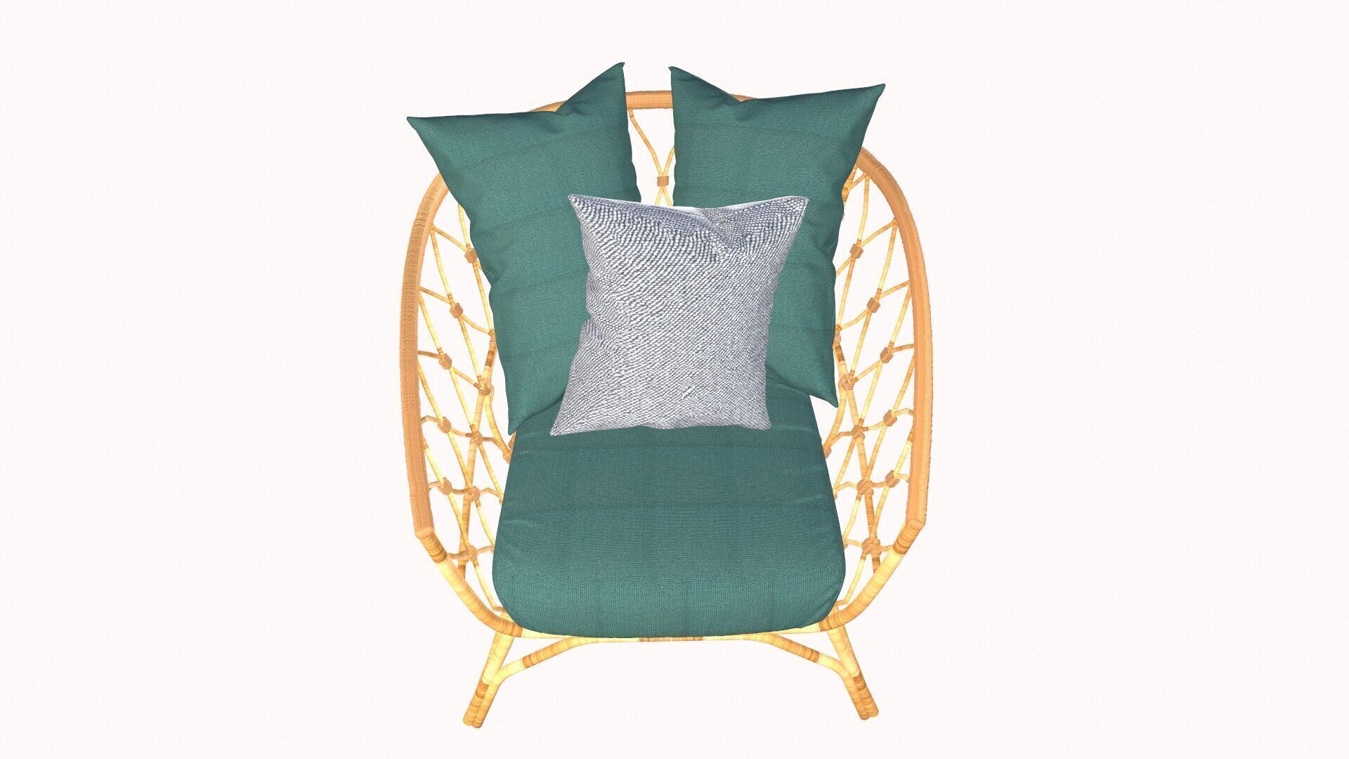 Bamboo Chair Low-poly 3D model_6